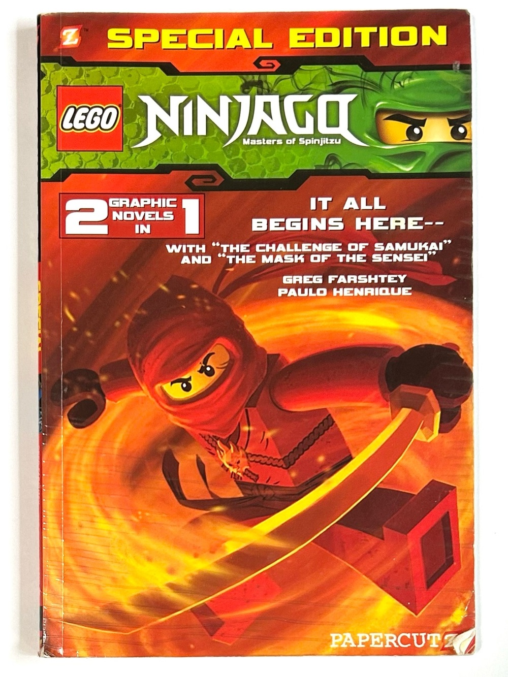 4/$20 Lego Ninjago It All Begins Here - 2 Graphic Novels in 1 - Softcover Book
